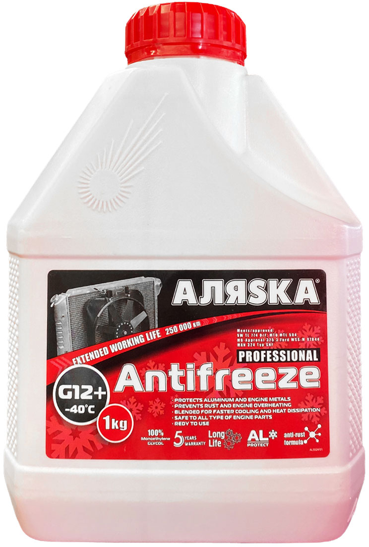 Охолоджувальна рідина АЛЯSКА G12+, готова, червоний, -40°С, 1 л (4820159710508)